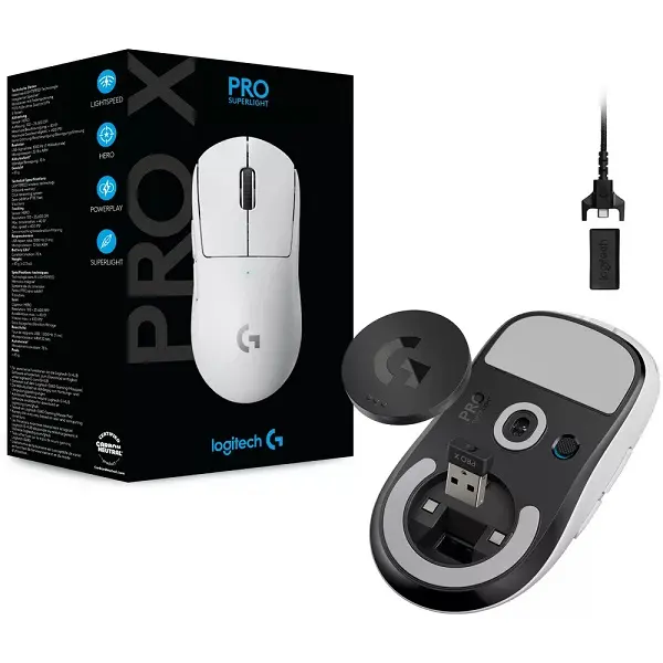 MOUSE GAMING LOGITECH G PRO X SUPERLIGHT WHITE